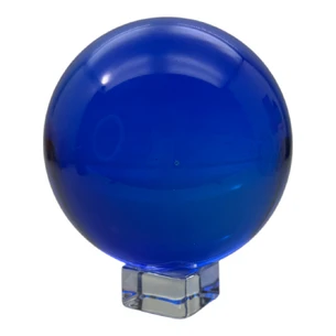 Crystal ball on a blue stand (d-10.5 cm)