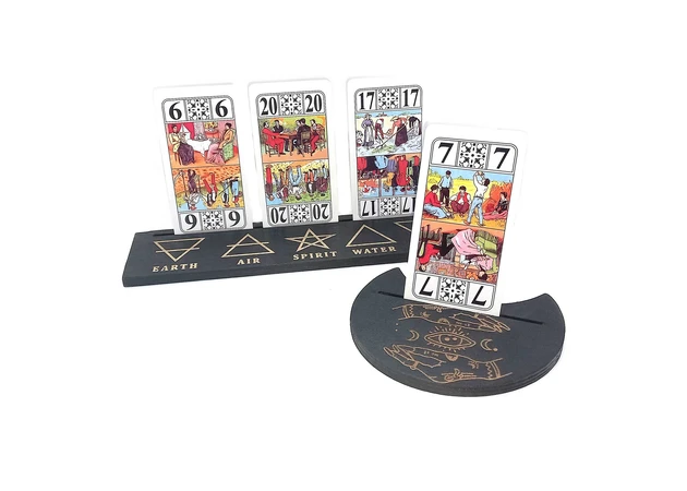 Фото 1 - Stands for Tarot cards (25×7.5 cm) and (10.5×12.5 cm) elements, black.