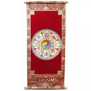 Red panel Mandala (80x30 cm)