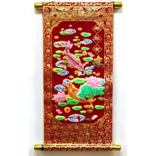 Red panel Ryby couple (40x20 cm)