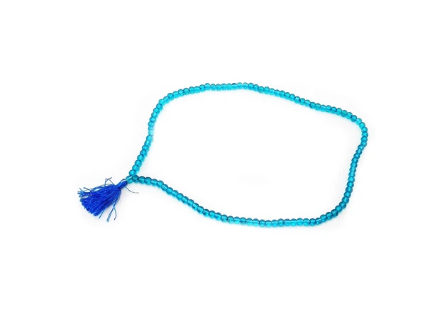 Фото 1 - Turquoise glass beads (Ø = 0.6 cm 33 cm) (108 beads)