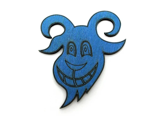 Фото 1 - Wood magnet Year of the blue wooden kizonka 2015