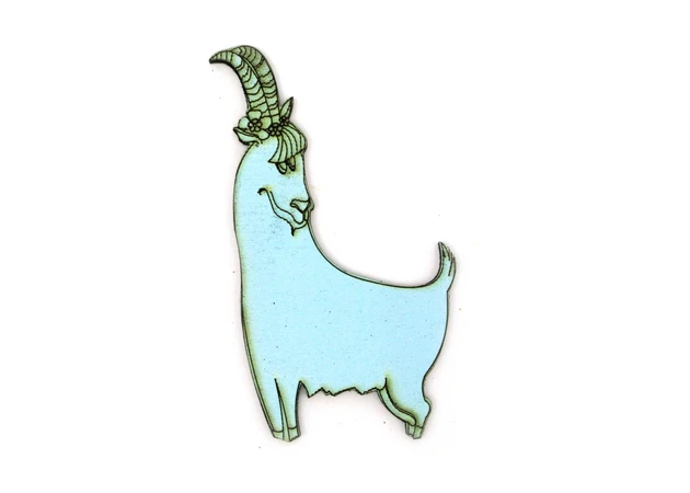 Фото 3 - Wood magnet Year of the blue wooden kizonka 2015
