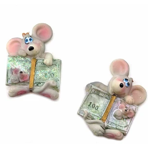 Fridge magnet Mouse with money (40 pcs/pack)