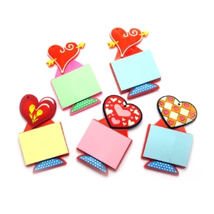 Fridge magnet heart with sticker (9x5 cm)