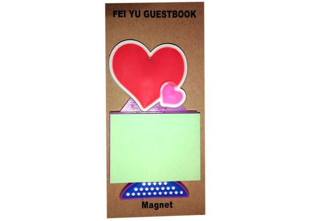 Фото 1 - Fridge magnet heart with sticker (9x5 cm) D