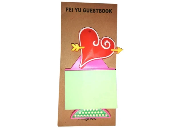 Фото 1 - Fridge magnet heart with sticker (9x5 cm) P