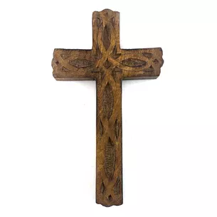 Crest made of mango wood (19x11.5x1.5 cm)