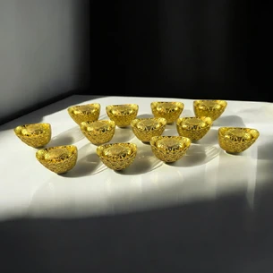 Чаши богатства (н-р 12 шт) (3,3х1,9х2 см)