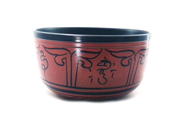 Фото 1 - Maroon poet bowl (d-17 cm h-9 cm)
