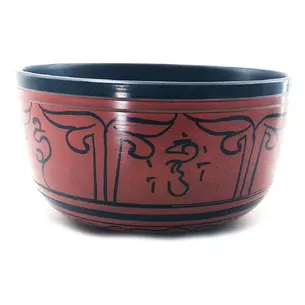 Maroon poet bowl (d-17 cm h-9 cm)
