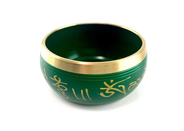 Фото 1 - Singing bowl bronze Buddha green (11.2 x 10.1 x 5.1 cm)