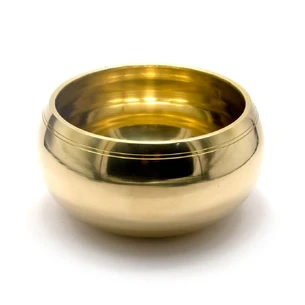 Golden Harmony singing bronze bowl (13.7x12.2x7 cm)