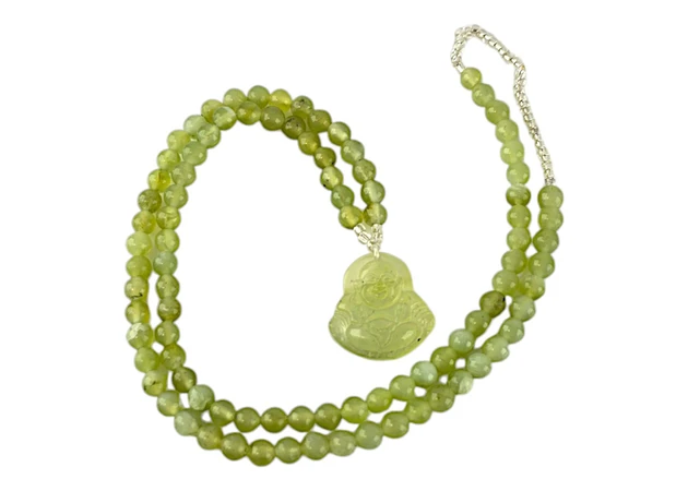 Фото 1 - Jade necklace with Buddha pendant (30 cm)
