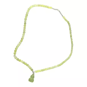 Jade necklace with a pendant Pumpkin Garlyanka (22.5 cm)