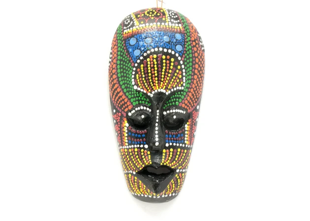 Фото 1 - Painted wooden mask (19.5x9x2 cm)