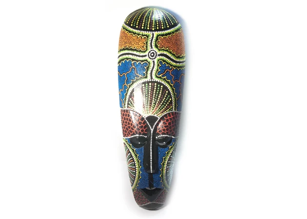 Фото 1 - Painted wooden mask (50x15x2.5 cm)
