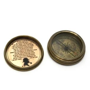 Sherlock Holmes bronze compass (d-6, h-2 cm)