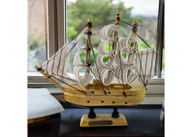 Фото 4 - Model of a sailboat on a stand Sea dream (14x12.5x3.3 cm)