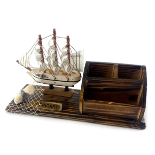Model of a sailboat with a stand for pens and business cards (25.5x8x13.5 cm)