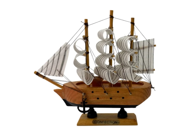 Фото 1 - Model of a sailing ship on a stand Sea Brig Dream (14.5x14.5x3.6 cm)