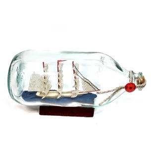 Model of a sailboat in a bottle (18x9x7 cm)