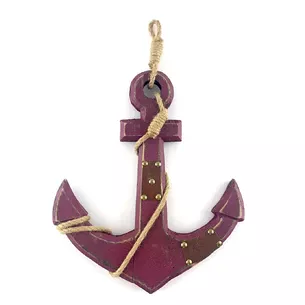 Brown wooden anchor (44x27x1.5 cm)