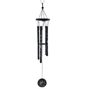 Yin-Yang wind music black (55x8.5x6 cm)