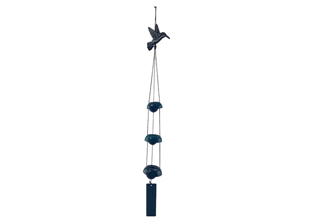 Фото 1 - Black-turquoise hummingbird wind music (82x7.5x3.5 cm)