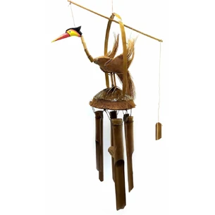 Bamboo wind music + coconut Stork (70x40x15 cm)