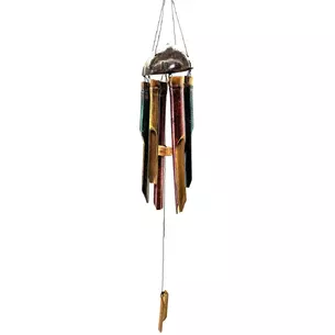 Wind music from coconut bamboo (11x11x70 cm)