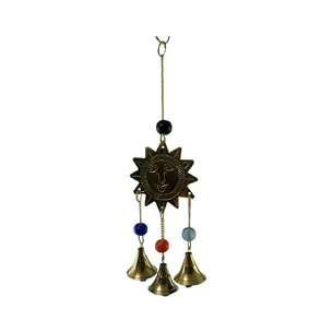 Bronze Indian ladybug pendant with bells