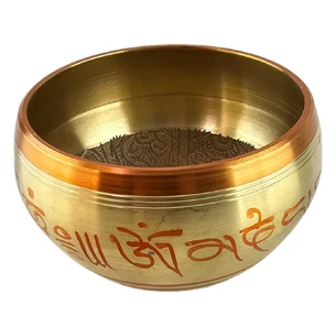 Singing bronze Buddha bowl (11.6 x 10.5 x 6.1 cm)