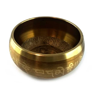 Singing bronze Buddha bowl (6.5x13x11.8 cm)