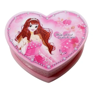 Musical box Heart pink (19.5x6.5x16 cm)