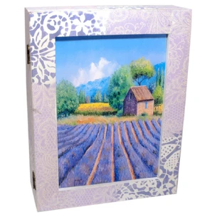 Key holder Lavender, lace, solid wood (25.5x19.5x5.5 cm.).