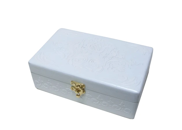 Фото 1 - Box white Lacy solid wood (20.5x12.5x8 cm)