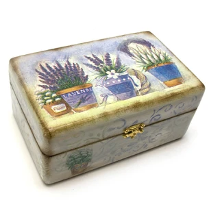 Lavender wood box, pots (oak, ash) (16x10x6 cm.) made of solid wood