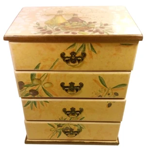 Chest of drawers Olive solid wood (22.5x15x26 cm.)