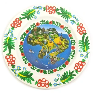 Тарілка Карта України розписано вручну (24 см)