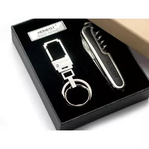 Gift set (Knife with keychain) (14x12x3.5 cm).