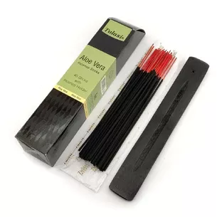 Aloe Vera 40 Stiks with Incense Holder (Благоухание 40 штук с деревянной подставкой) (Tulasi)