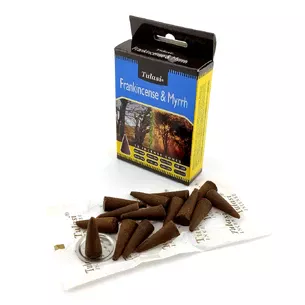 Frankincense & Myrrh Incense Cones (Ладан и Мирра) (Tulasi) Конусы