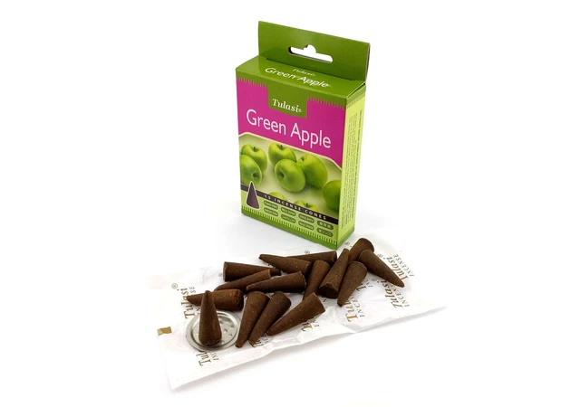 Фото 1 - Green Apple Incense Cones (Зелене Яблуко)(Tulasi) Конуси