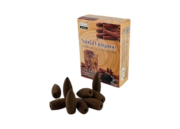 Фото 1 - Cinnamon Sandalo BackFlow Cones (Корица и Сандал)(Darshan) конусы с обратным потоком