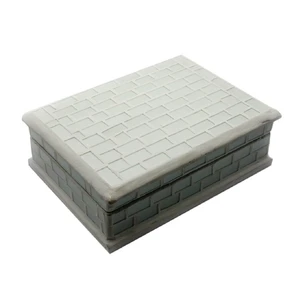 Box for decorated with mosaic white (18.5x13.5x6 cm)