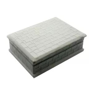 Box for decorated with mosaic white (18.5x13.5x6 cm)