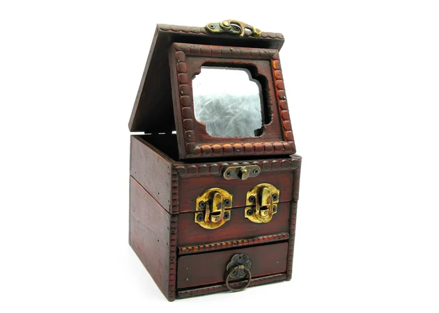 Фото 1 - Casket with a mirror (11x10.5x11 cm)