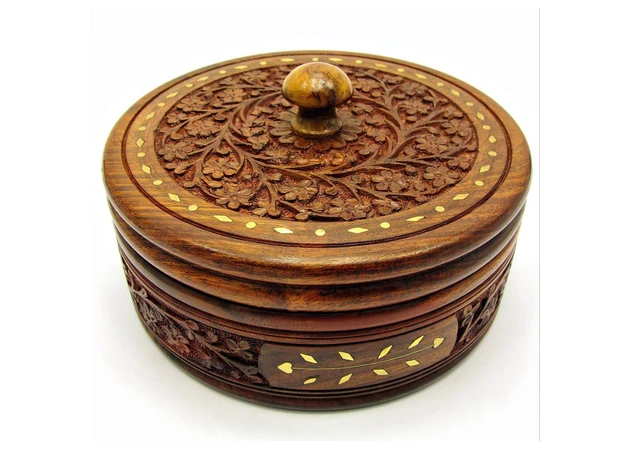 Фото 1 - Casket round rosewood (d-17 cm h-9 cm)
