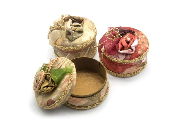 Фото 1 - Round fabric casket (d-10, h-7 cm)